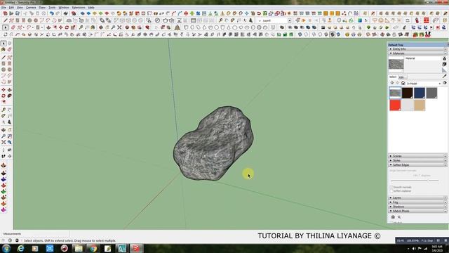 How to Make stones and rocks with sketchup смотреть онлайн