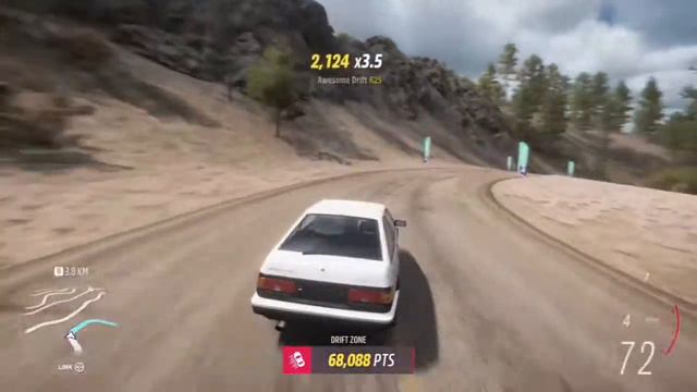 Practicing the Downhill in Takumi's AE86 (Forza Horizon 5) смотреть онлайн