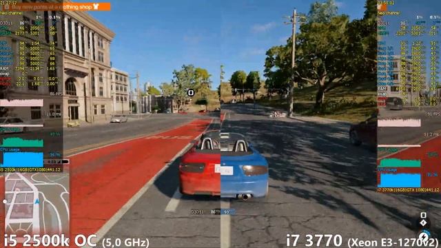 I5 2500k Overclock 5,0 GHz Vs I7 3770 Test In 15 Games | I5 2500k OC Vs Xeon E3 1270v2