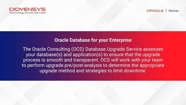 Oracle Database Upgrade Services смотреть онлайн