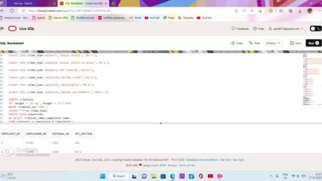 crime file management project of database management system using SQL pl/sql смотреть онлайн