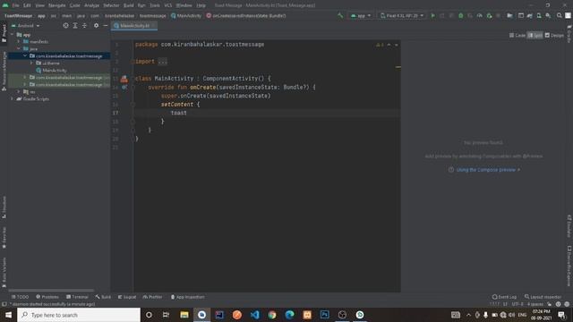Toast Message With Jetpack Compose in Android Studio | Kotlin | Jetpack Compose | Android Tutorials смотреть онлайн