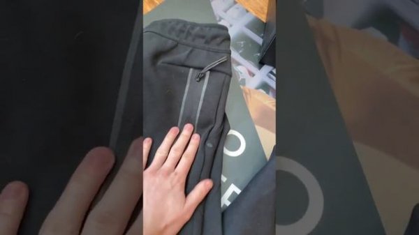 Обзор NIKE TECH FLEECE BLACK #shorts