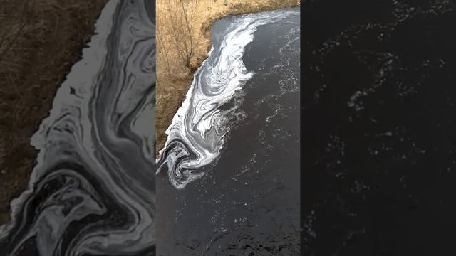 Потоки в жидкости. Турбулентность потока на примере реки. смотреть онлайн