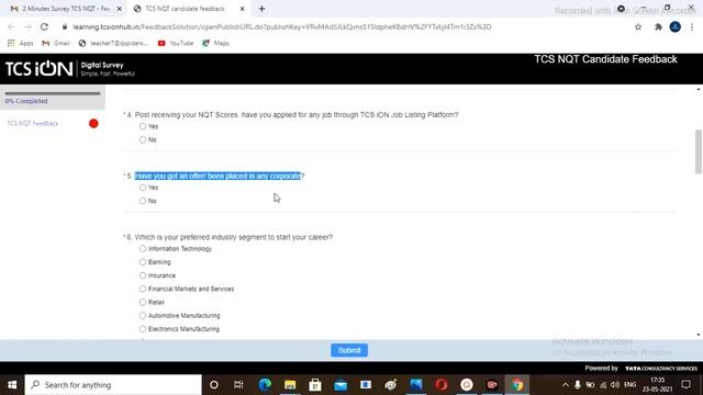 ? TCS NQT Latest Update 2021| Survey Form | Batch receive mail | Why fill??? смотреть онлайн