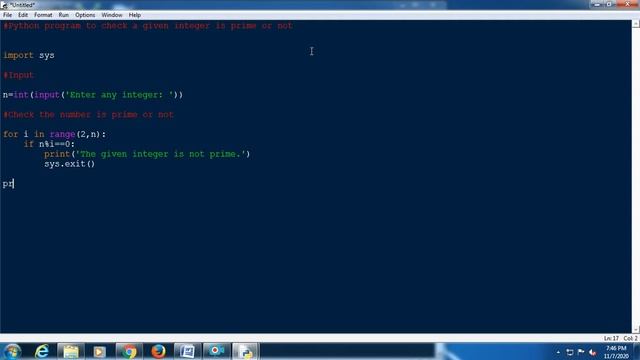Coding with Python: Python program to check a given integer is prime or not смотреть онлайн