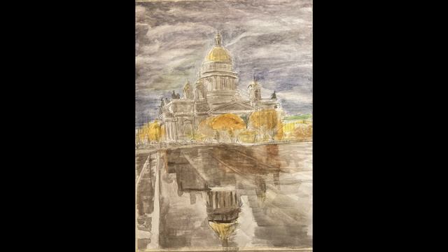После дождя, Исаакиевский собор, Санкт-Петербург. After the rain, Isaac Cathedral, Saint Petersburg смотреть онлайн