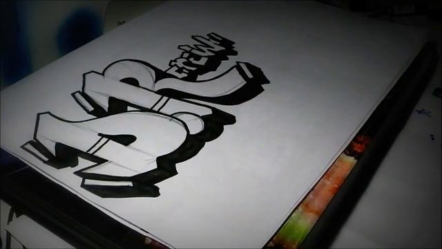 Graffiti Sur Papier 3D Apprendre Le Tag Sketch Action DR Crew Speed Art 2012 Nozer смотреть онлайн