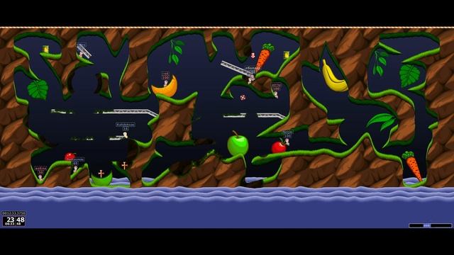 Worms Armageddon. Normal 1 v 1 Pro! Perdunok (red) vs Psycologi (blu). смотреть онлайн