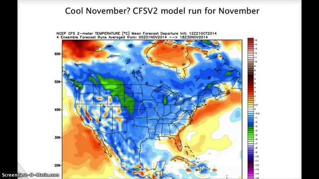 CFSV2 model predicts a cool November for much of the U.S смотреть онлайн