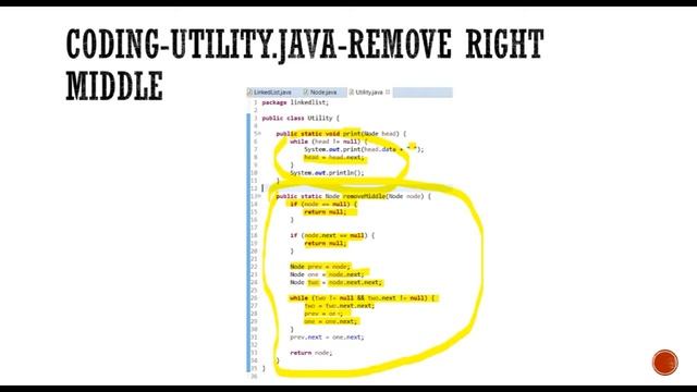 Java Coding Interview Linked List How To Remove Middle Element смотреть онлайн