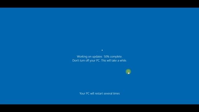 Écran de mise à jour Windows 10 une heur Résolution 4K смотреть онлайн
