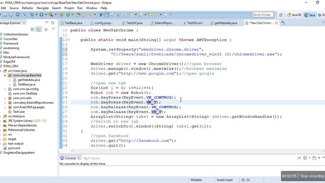 How to Open New Tab In Selenium chrome browser смотреть онлайн