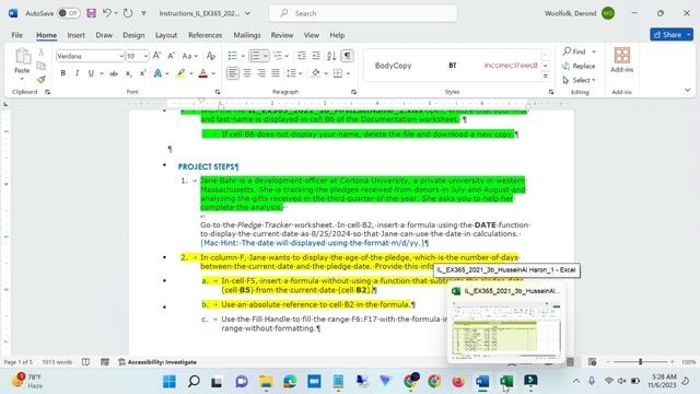 Excel 365/2021 | Module 3: SAM Project 1b | Cortona University | Full course deal смотреть онлайн