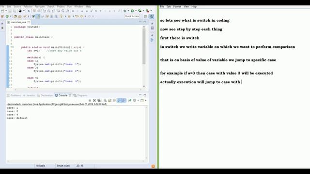 #15 java programming for beginners | switch statement in java (programming language) смотреть онлайн