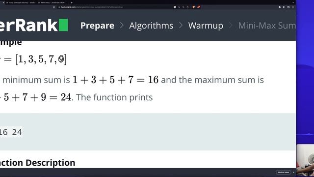 [2023] RETO HACKER RANK DIA 7: MiniMax Sum | HackerRank Solution | JAVASCRIPT | Solución Complet смотреть онлайн