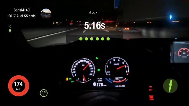 BMW M140i MHD Stage 2 100-200 Km/h Dragy