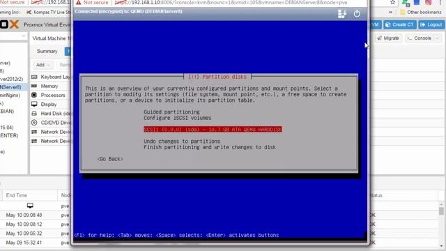 Install Debian Server 8 pada Proxmox смотреть онлайн