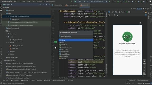 Walkthrough/Onboarding Screen in Android Studio | GeeksforGeeks смотреть онлайн