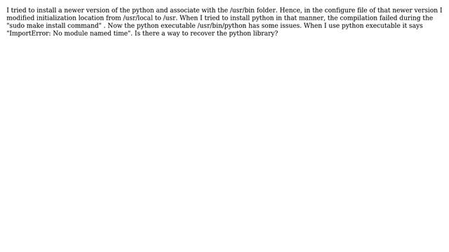 Recover python in /usr/bin смотреть онлайн