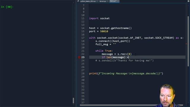 Python Basics Tutorial Socket Object Buffering Recv Method || Networking смотреть онлайн