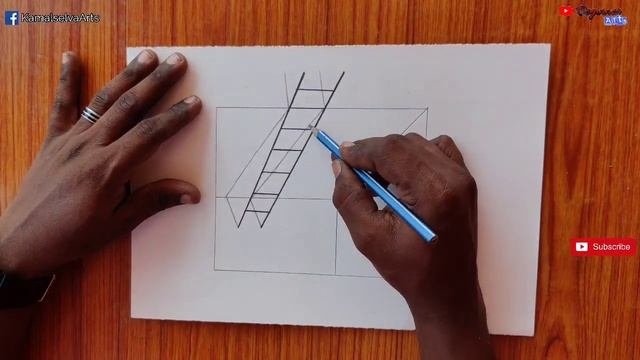 How to draw a ladder in a hole | 3D trick Arts | Step by step | Beginner Arts | (optical illusion) смотреть онлайн