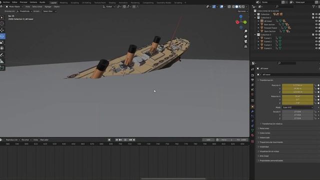 My Blender Titanic Animation смотреть онлайн