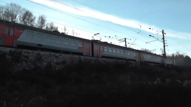 Электропоезд ЭР2Т-7100 перегон Гагарин - Уваровка смотреть онлайн
