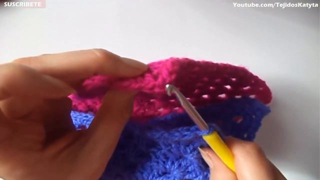 Manta Tejida en Crochet Con piezas De Granny - Tutorial Paso a Paso смотреть онлайн