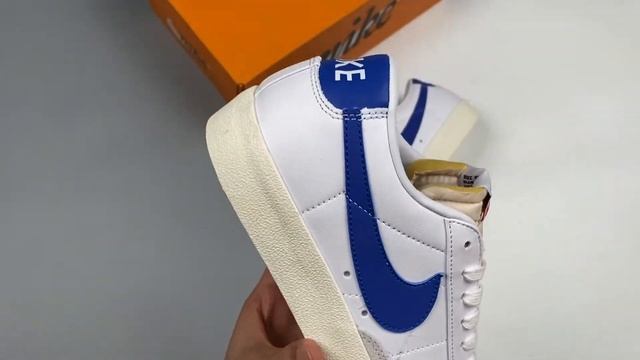Nike Blazer Low White Hyper Royal DA6364-103 смотреть онлайн