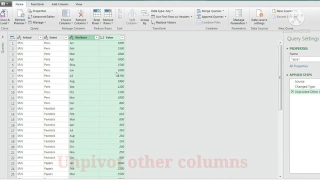 Transpose using power query | How to convert horizontal data vertically | pasting data vertically смотреть онлайн