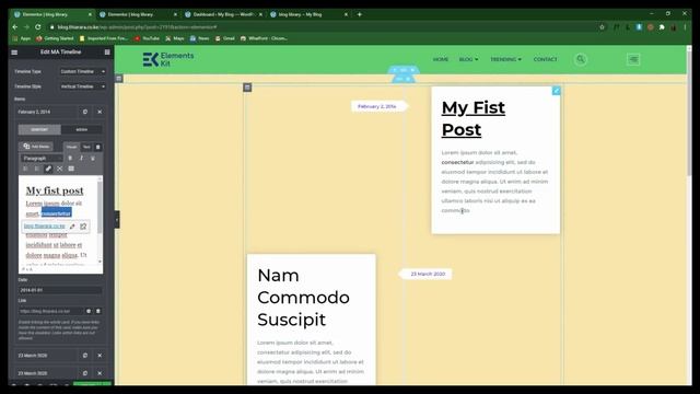 WordPress elementor timeline free |How to create Custom timeline with elementor for free. смотреть онлайн