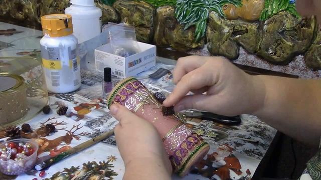 Делаем новогодние Подарки своими руками: изготовление Новогодней Свечи на праздничный стол. смотреть онлайн