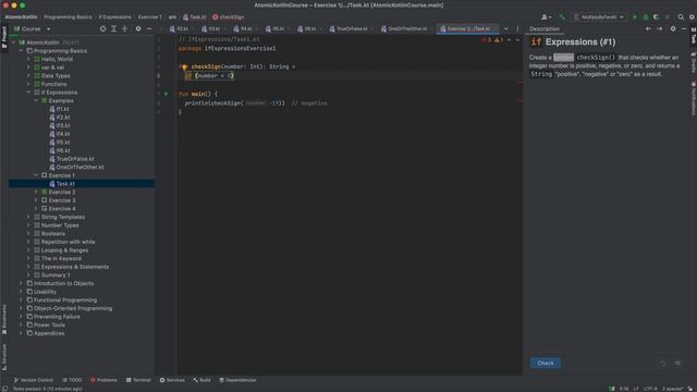 Atomic Kotlin Course - If Expression смотреть онлайн