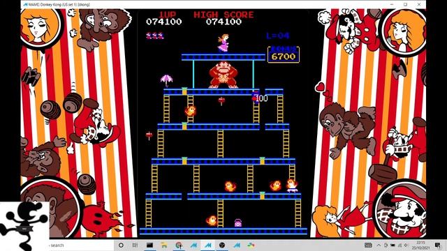 Donkey Kong (No Hammer Challenge) (141400) [MAME] смотреть онлайн