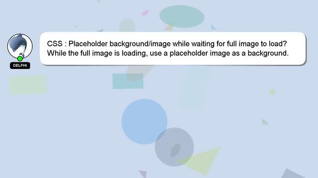 CSS : Placeholder background/image while waiting for full image to load? смотреть онлайн