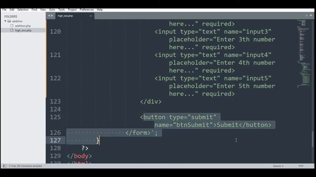 Highest and Lowest Numbers in PHP смотреть онлайн