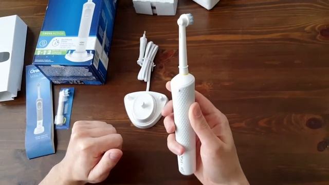Обзор электрической зубной щетки braun oral b vitality cross action 150. Отзыв после использования. смотреть онлайн