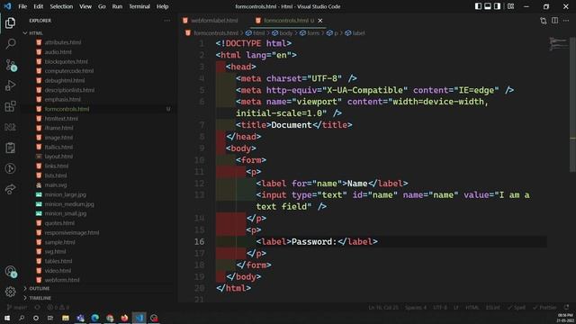 40. Input Form Control which accepts Single line text like Text, Password & hidden attribute - HTML смотреть онлайн