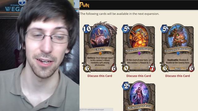 First 6 Cards Review of Whispers of the Old Gods Expansion Reveal смотреть онлайн