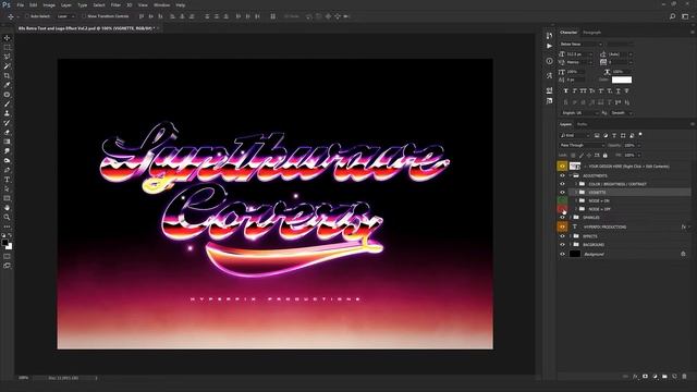Turn Your Text or Logo Into a 80s Style - Photoshop Text Effect смотреть онлайн
