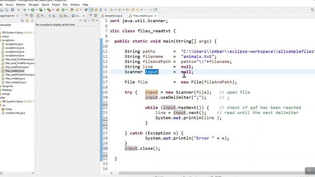 Read data stored in a .txt file in Java смотреть онлайн