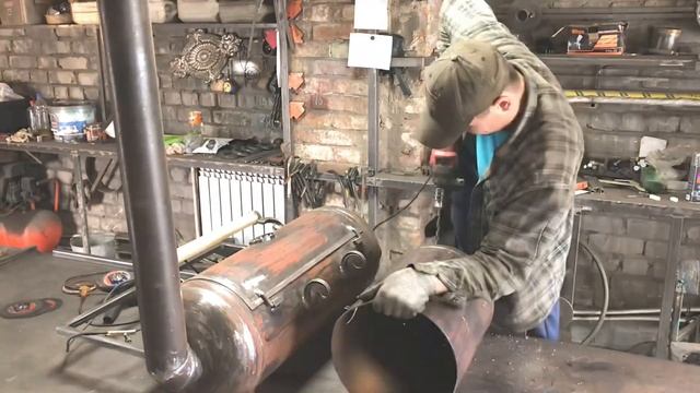 Мангал из двух газовых баллонов