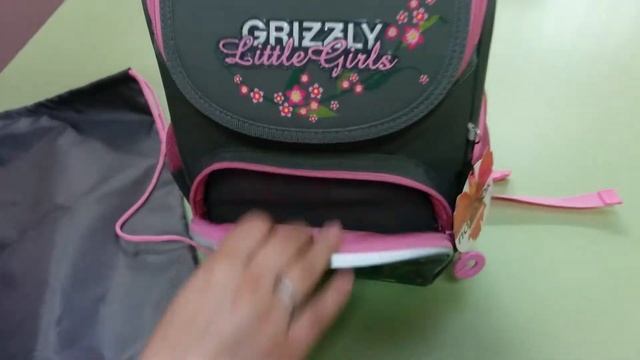 Рюкзак Grizzly RA 973 32 серый, с мешком для обуви смотреть онлайн