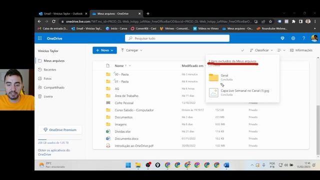 Saiba como excluir arquivos das pastas no OneDrive pelo computador. смотреть онлайн