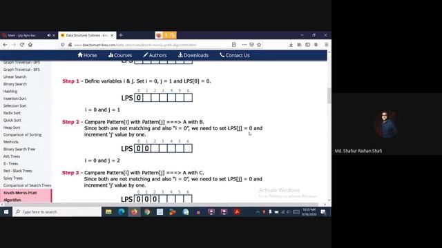 Algorithm/Steps for Constructing KMP's LPS Table/Prefix Table/Pi Table | Example смотреть онлайн