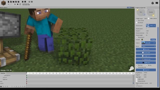 Туториал по Mine-Imator 1.0.6 [Изучаем меню "Background" и присоединять один объект к другому] смотреть онлайн