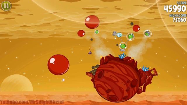Angry Birds Space Red Planet Level 5-22 3Stars Walkthrough Highscore Angry Birds Red Planet 5-22 смотреть онлайн