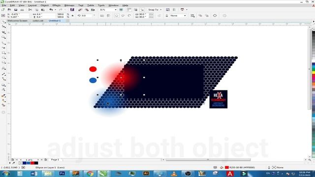 How to draw Hexa design in Coreldraw | 2 minute Science & Technology design tutorial for Beginners смотреть онлайн