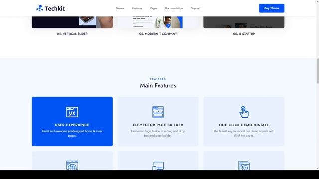 Techkit Technology and IT Solutions WordPress Theme landing page portfolio смотреть онлайн